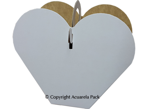 Cajas Corazón. Línea en blanco - COD.: 2350