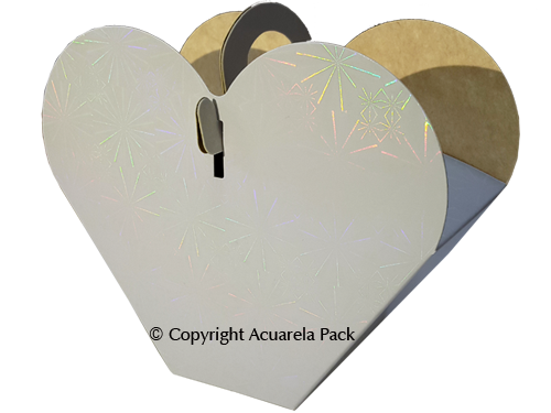 Cajas Corazón. Holográfico destellos - COD.: 235B