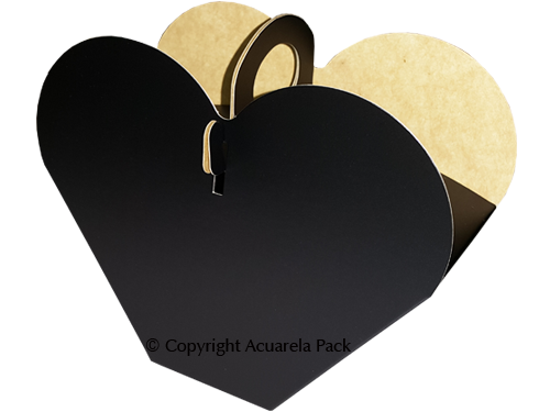 Cajas Corazón. Negra - COD.: 235B