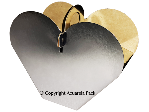 Cajas Corazón. Plata - COD.: 235B