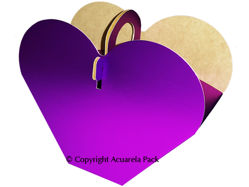 Cajas Corazón chocolates. Púrpura- COD.: 235B
