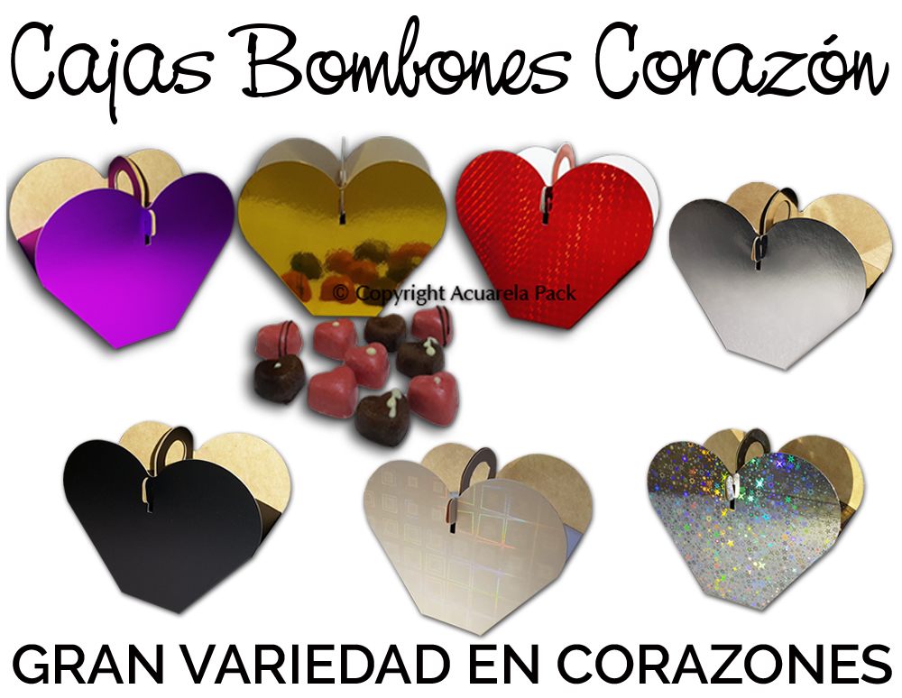 2350 Caja Corazón GRANDE. Para Bombones y Regalos. Disponibles en nuestras cuatro Líneas