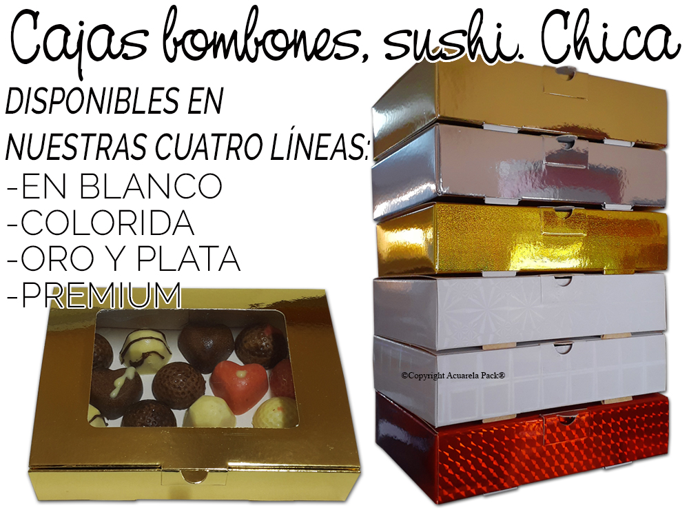 1821 Caja CHICA Bombones/Sushi. En nuestras cuatro Líneas