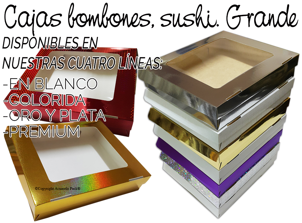 1340 Caja GRANDE Bombones/Sushi. También 12 donas, facturas y productos dulces. Disponibles en nuestras cuatro Líneas