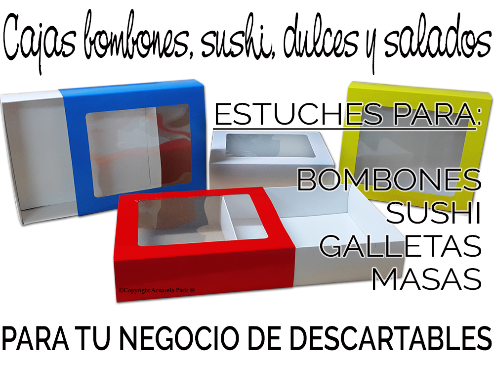 1879 Estuche CHICO. CON VISOR. Deslizable. Bombones/Sushi