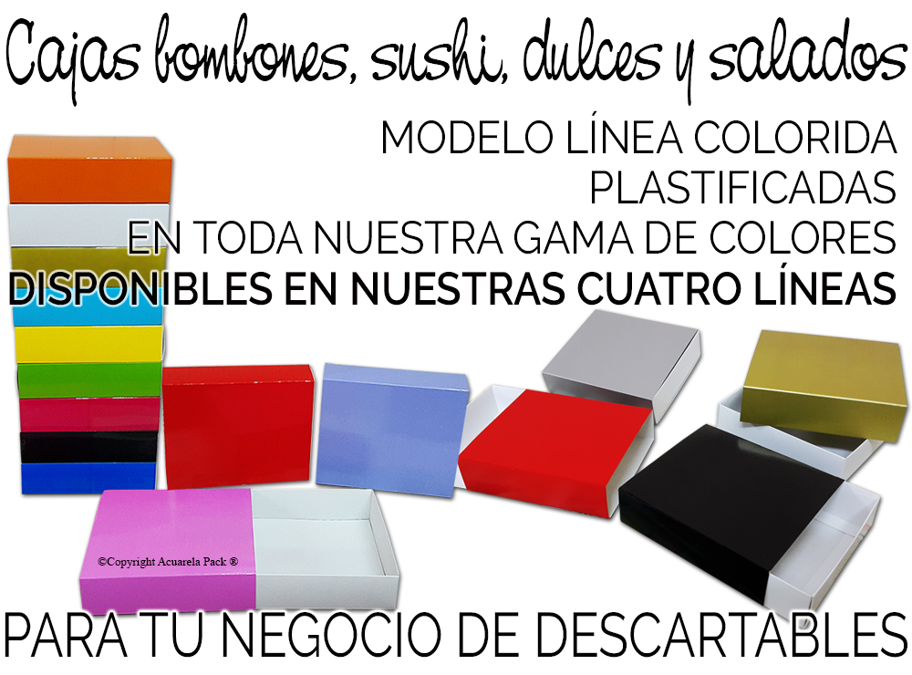 Estuche Bombones/Sushi. Tamaño: grande. Con base interior plastificada