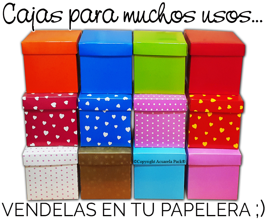 2230 Caja Cubo N° 12,5. Con interior de base. Para regalos, galletas, scons, muffins, panettone. Plastificadas