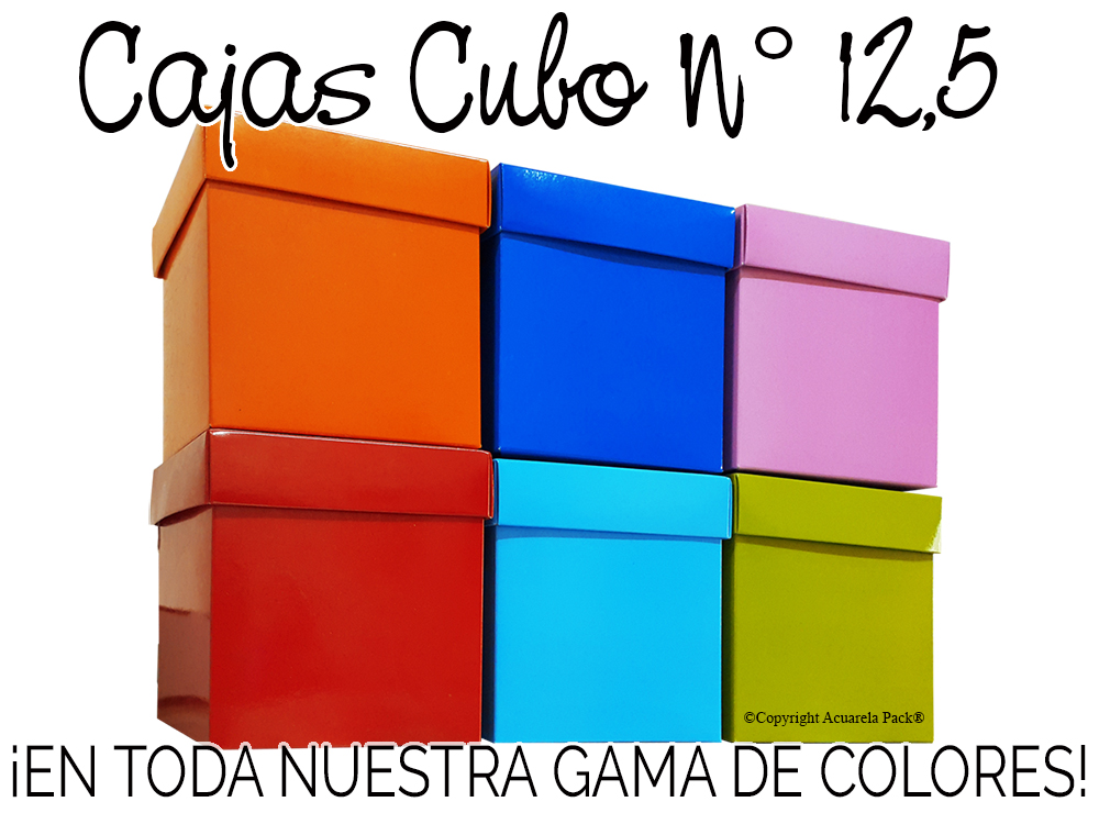 Caja Cubo N° 12,5. Gran variedad en colores y diseños