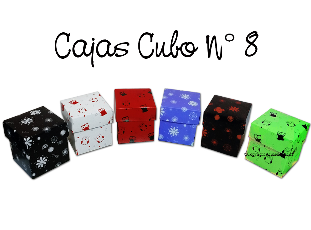 2369 Cajas Cubo N° 8. Con interior de base. Para muchos usos