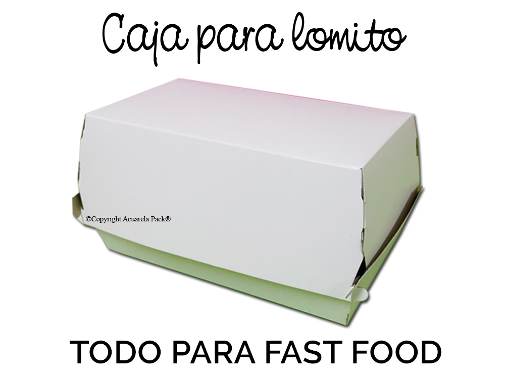 1151 Caja para Lomito. Tenemos todo para Food Truck y Fast Food