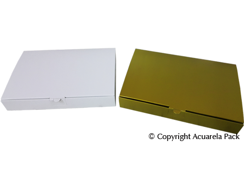 Cajas 6 Alfajores. Oro y blanca - COD.: 1800