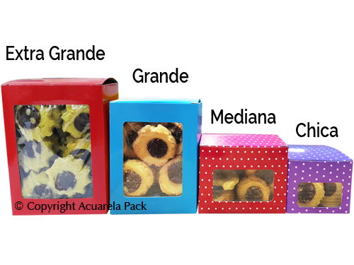 Cajas galletitas y masas secas. Cuatro medidas
