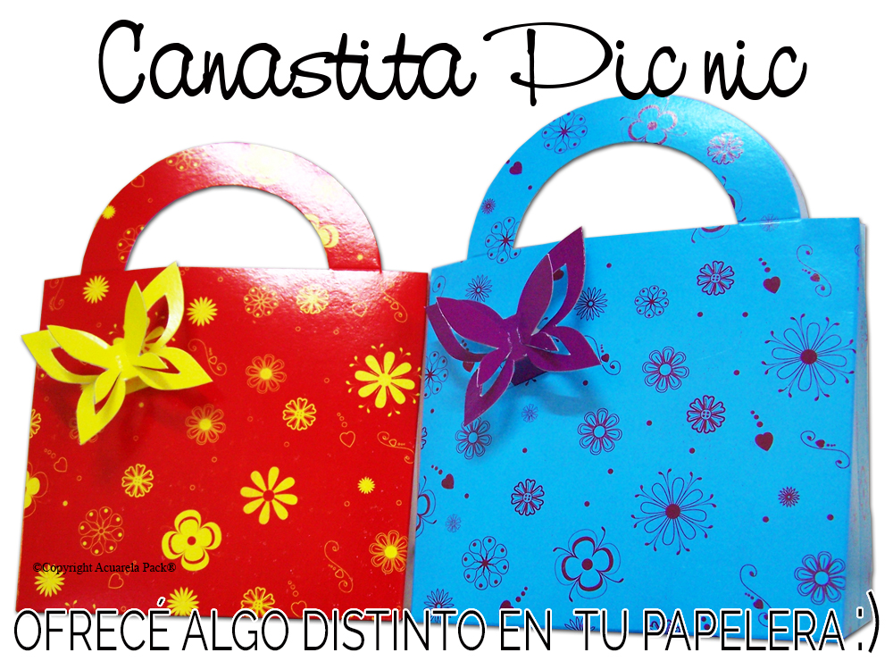 Canastita Pic Nic. Hermoso y delicado producto