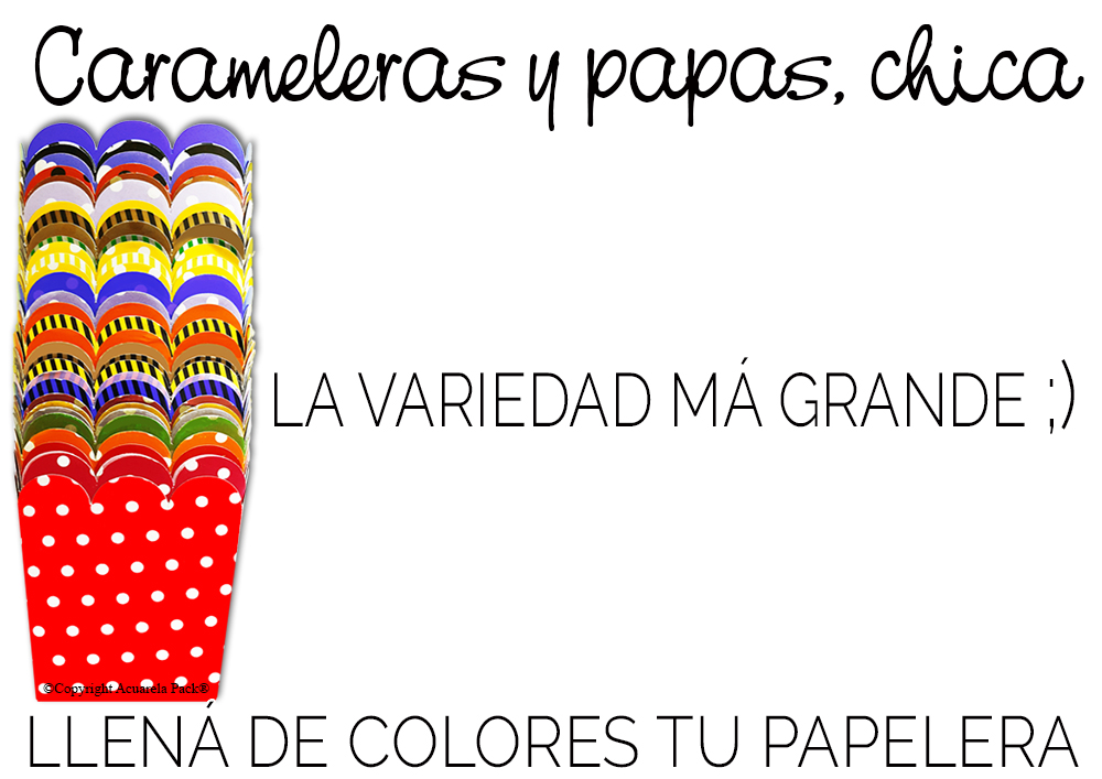 1400 Carameleras/papas CHICAS, con onditas