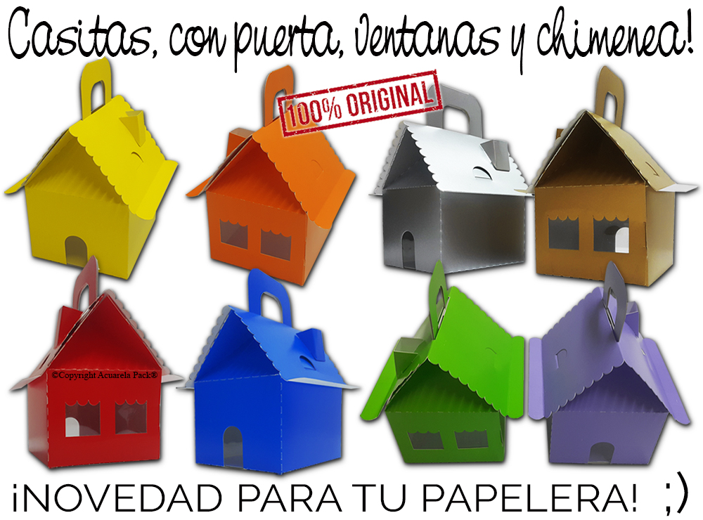 2510 Casitas con ventanas, puerta y chimenea. Para combos de cumples, souvenirs y mucho más