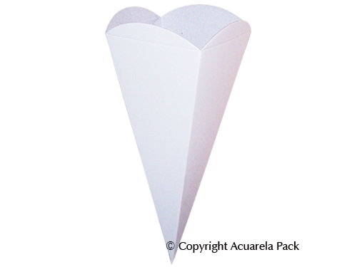 Cono papas y frituras color blanco - COD.: 1140