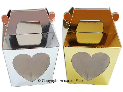 Caja 1 Cup Cake. Oro / Plata. COD.: 120B