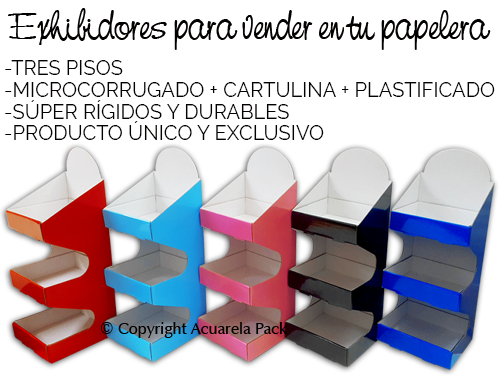 Exhibidores. Variedad en colores. COD.: 1733