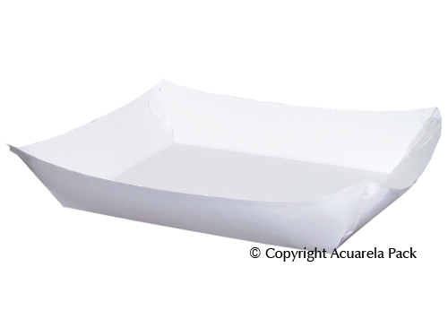 Plato rectangular, blanco - COD.: 1700