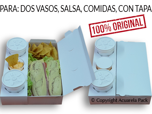 Bandeja porta dos vasos y comida. COD.: 1472