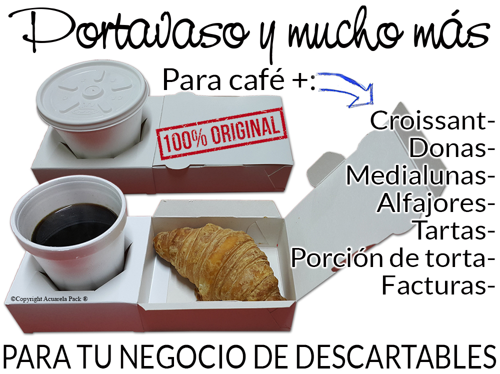 1471 Porta un vaso y medialunas/donas/tarta. Con tapa. Un producto Original de Acuarela Pack®