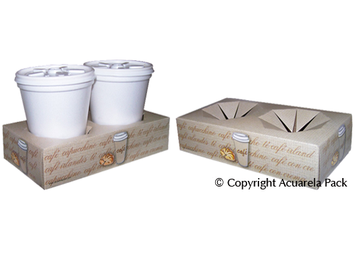 Portavasos. Diseño: café - COD.: 1470
