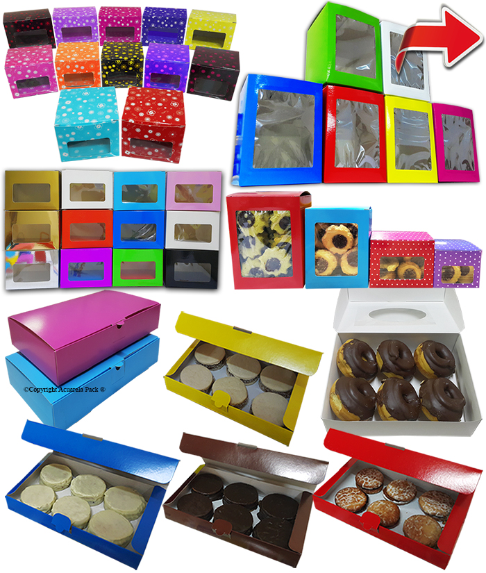 Cajas para Alfajores, Galletas,<br>Macarrones y Donas