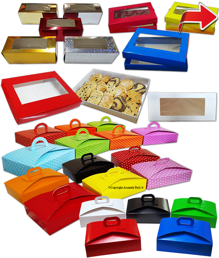 Cajas para Masas, Desgustaciones,<br>Cookies, Budines y Muffins