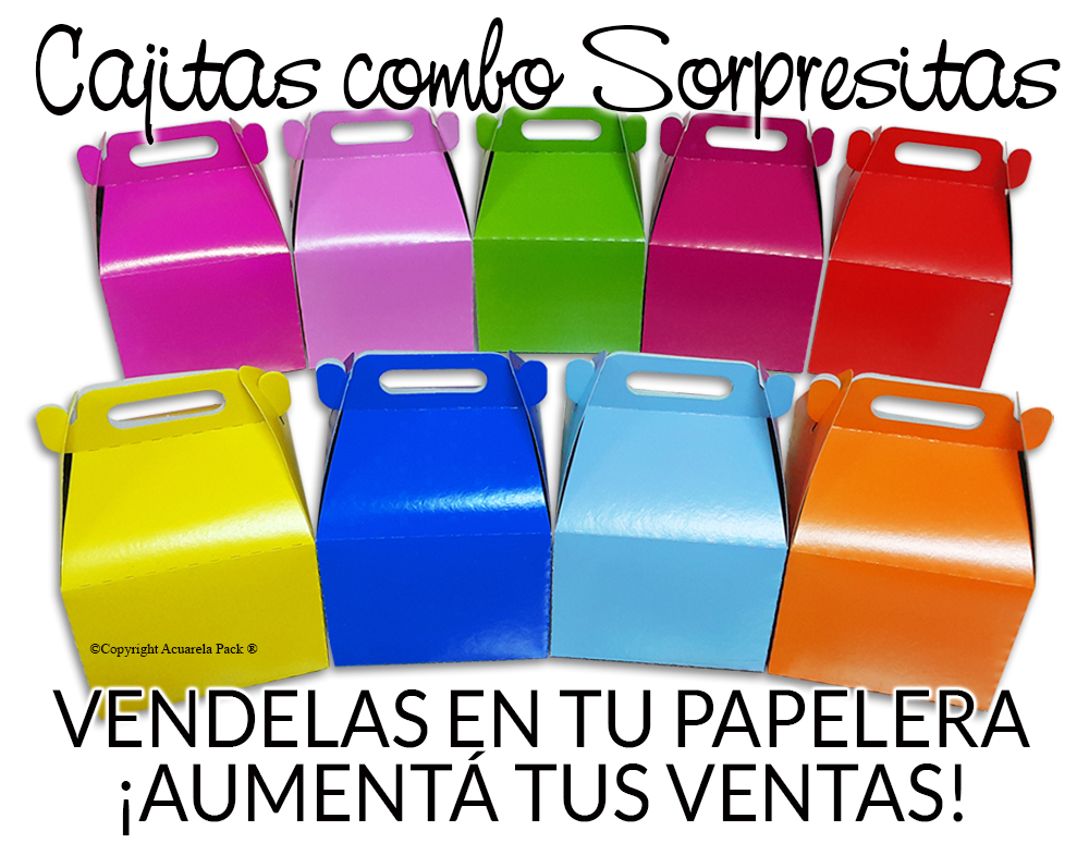 1100 Sorpresitas. Enorme variedad en colores y diseños. ¡Tenemos todo el packaging para cumpleaños!