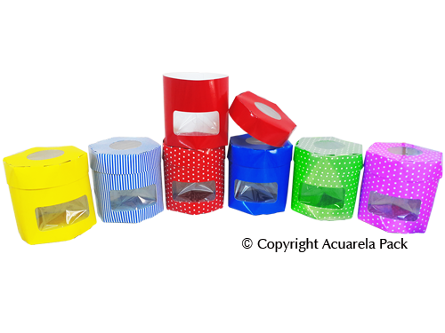 Caja redonda:muffins, scons, pan dulce-COD.:2300