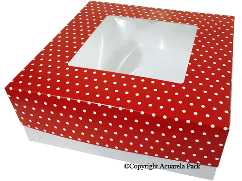 Torta: 30 x 30 x 10 cm. + ventana - COD.: 1680