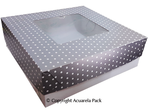 Tortera apilable 30x30x10 cm.+visor-COD.:1680