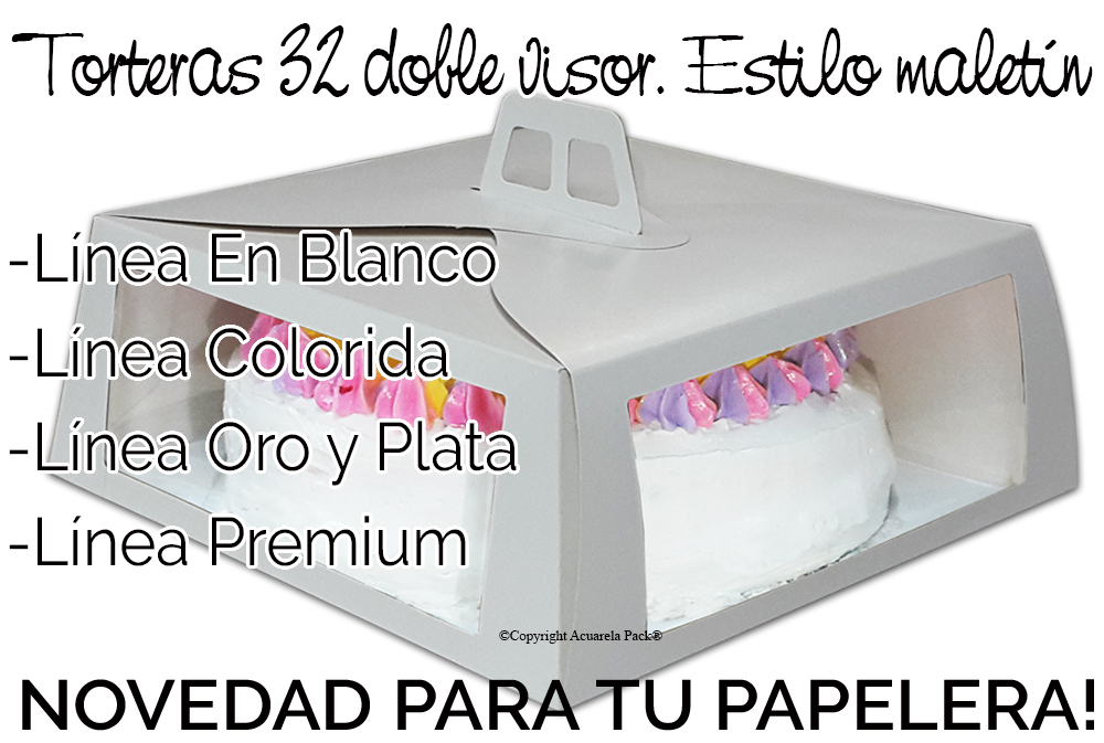 Tortera 32 DOBLE VISOR. Disponible en todas nuestras Líneas. En ésta imágen: Línea En Blanco