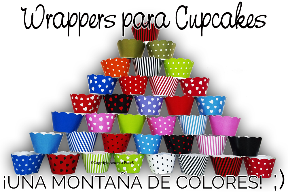 1830 Wrappers para 12 Cupcakes
